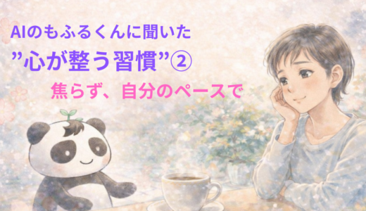 AIのもふるくんに聞いた“心が整う習慣”②～ 焦らず、自分のペースで