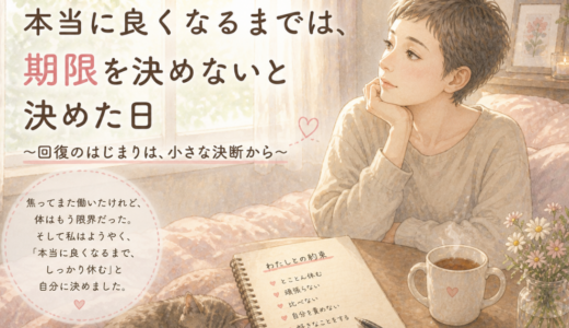 本当に良くなるまでは、期限を決めないと決めた日