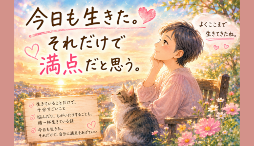 今日も生きた。それだけで満点だと思う。
